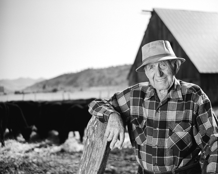 Attilio Genasci on his ranch in Sierra Valley