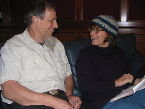 Ludi and Catherine at recording session